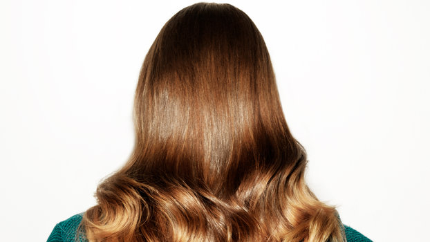 Back view of ombre hairstyle